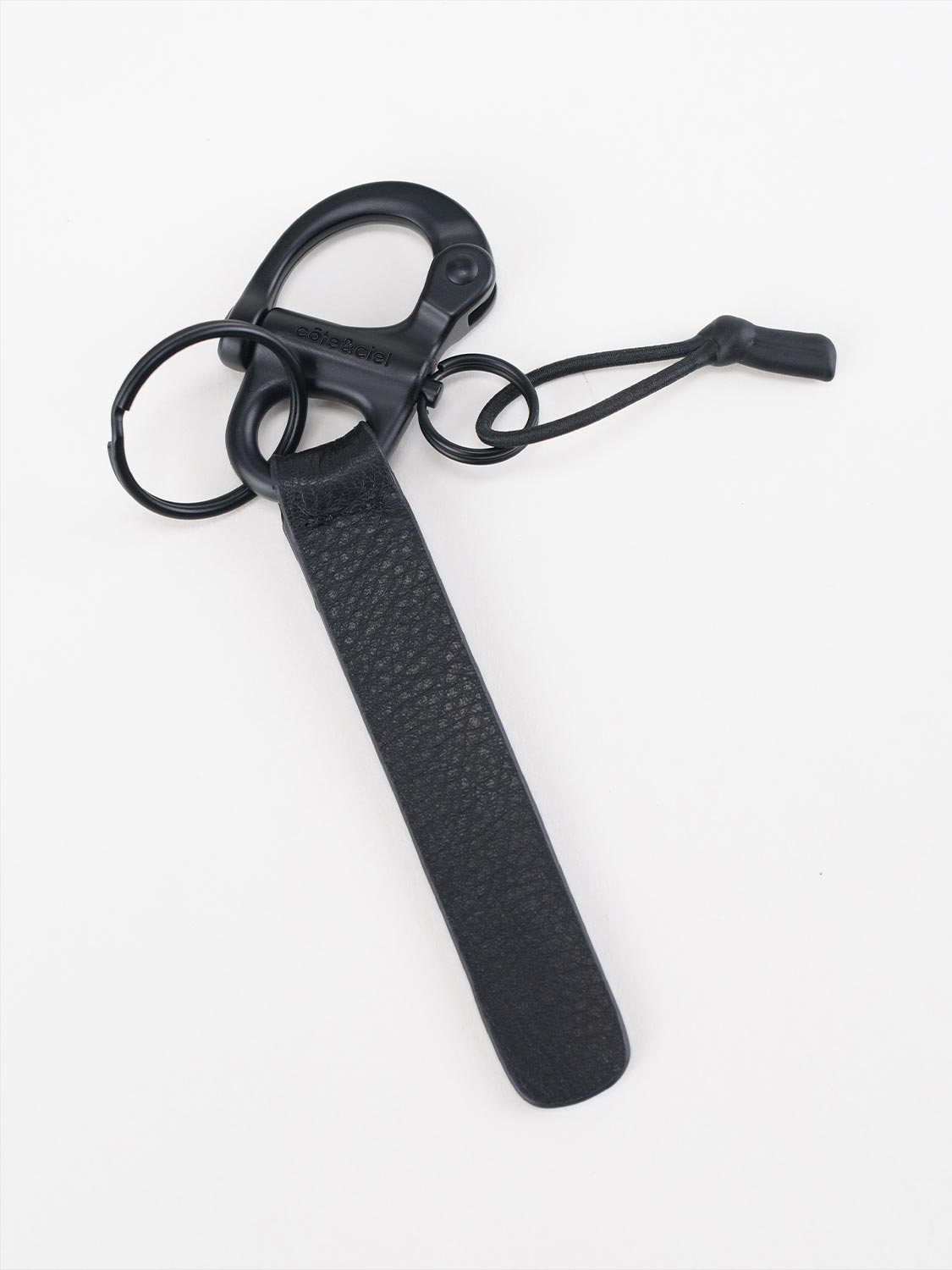 LetGo Keychain Leather Black