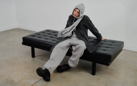 Woven Concrete & Gathered Black — A Study in Material