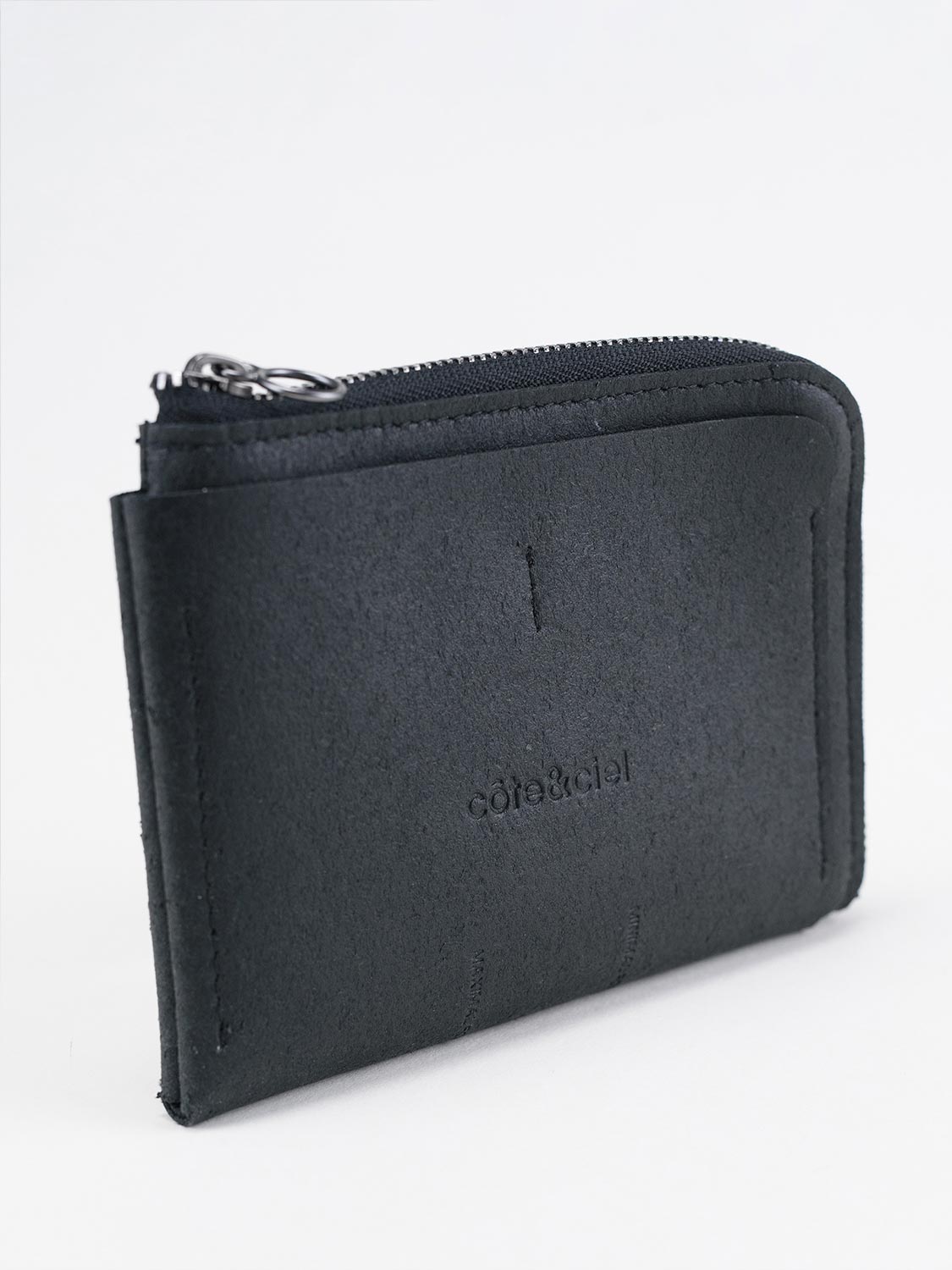 côte&ciel | Zippered Wallet L Recycled Leather Black côte&ciel US