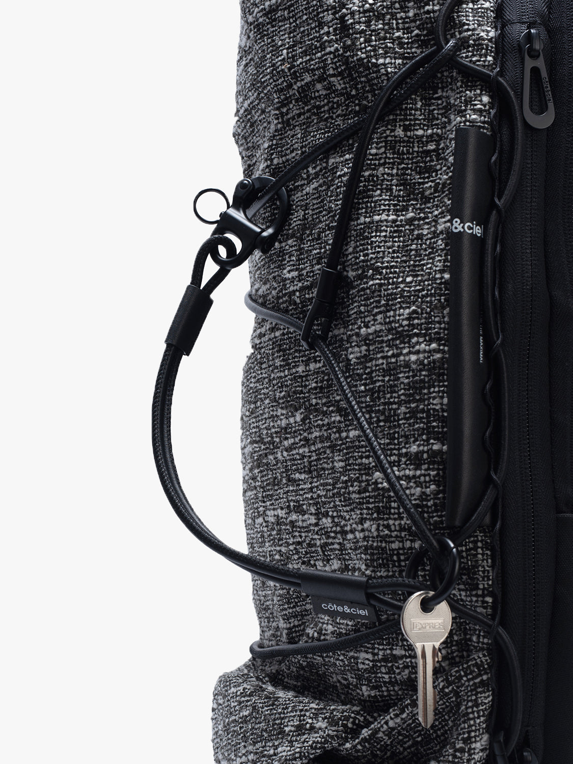coteetciel Backpack Ladon Tweed Black & Cream côte&ciel US 29273