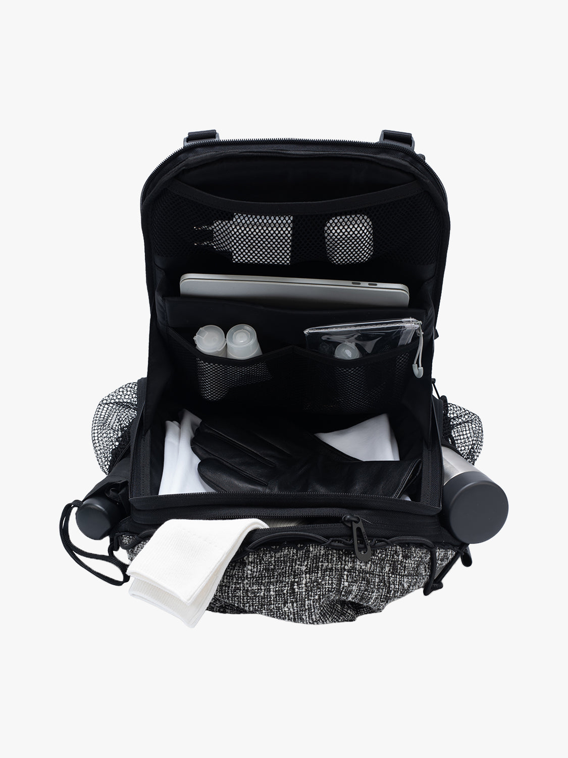 coteetciel Backpack Ladon Tweed Black & Cream côte&ciel US 29273