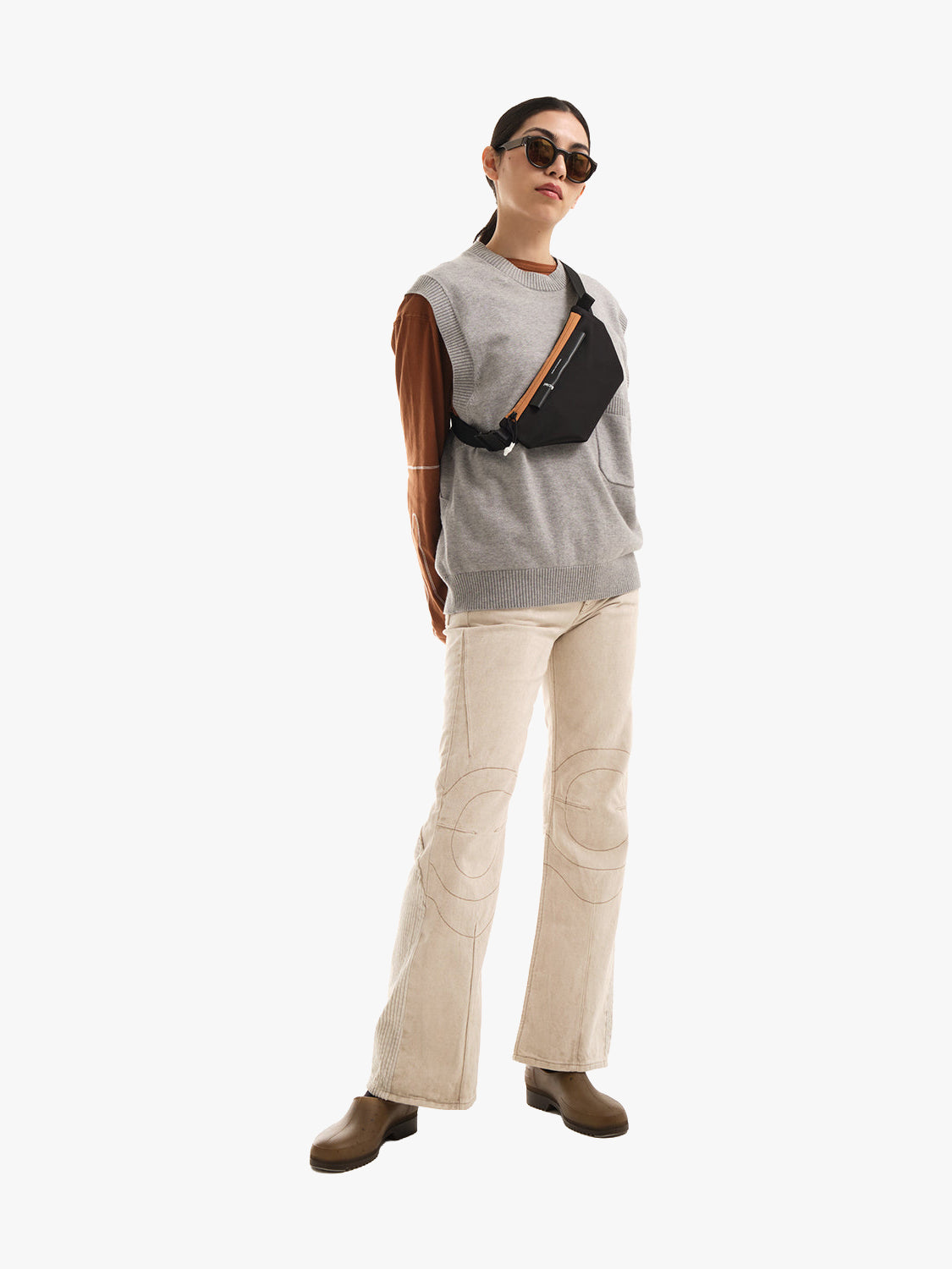 coteetciel Crossbody/Sling/Waist Bag Isarau XS Sleek Black Colour Accent côte&ciel US 29172