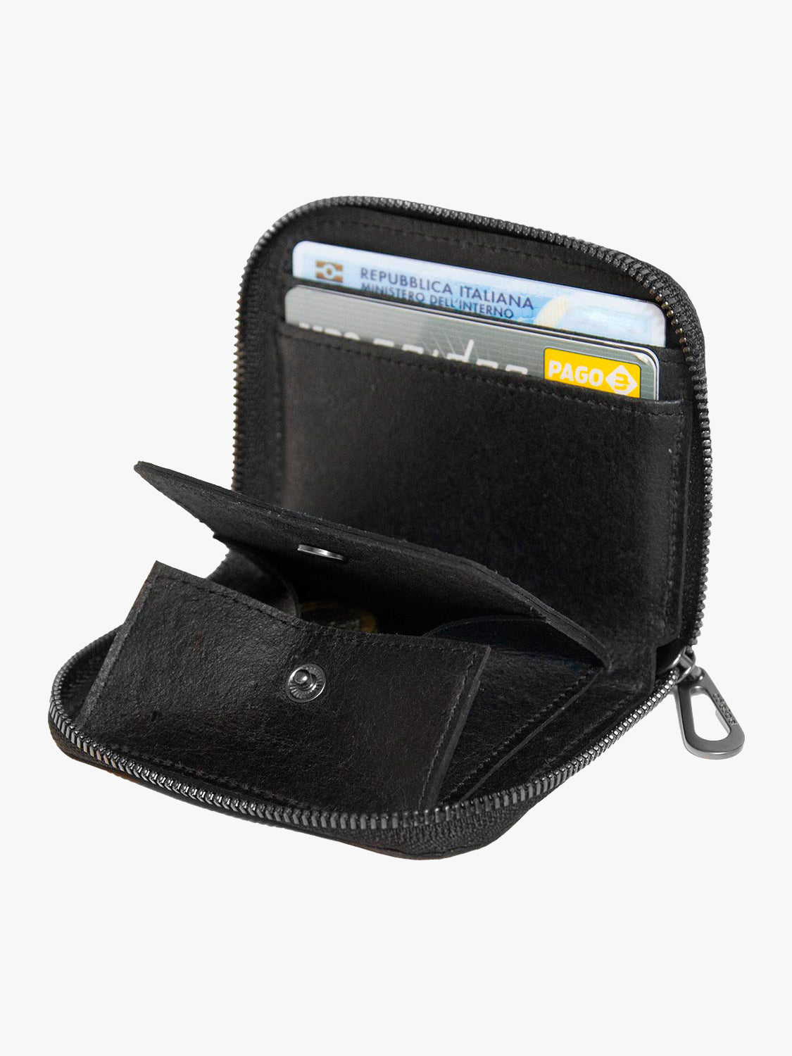 coteetciel Wallet Zippered Wallet M Recycled Leather Black côte&ciel US 29058