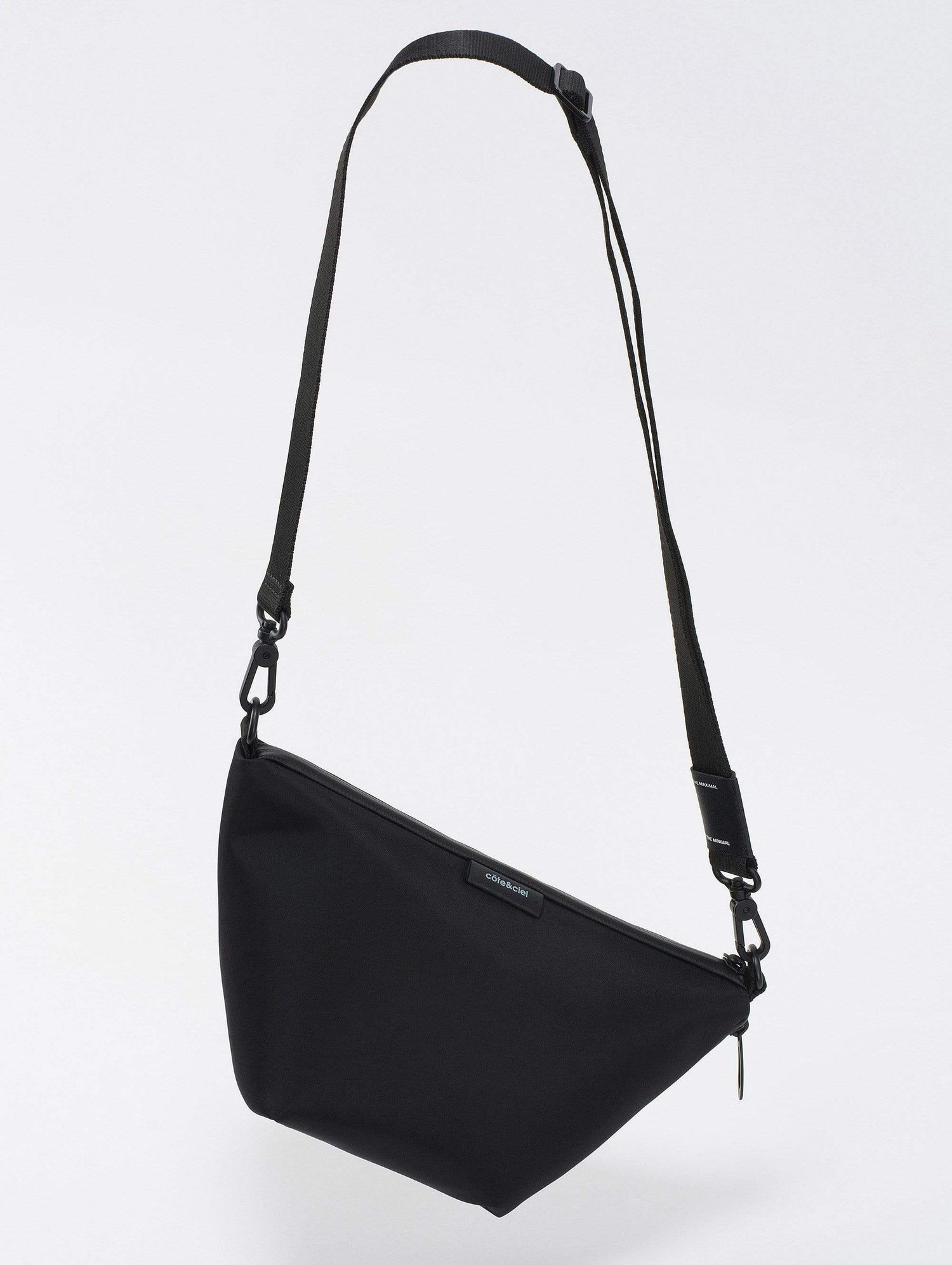 M black leather crossbody bag