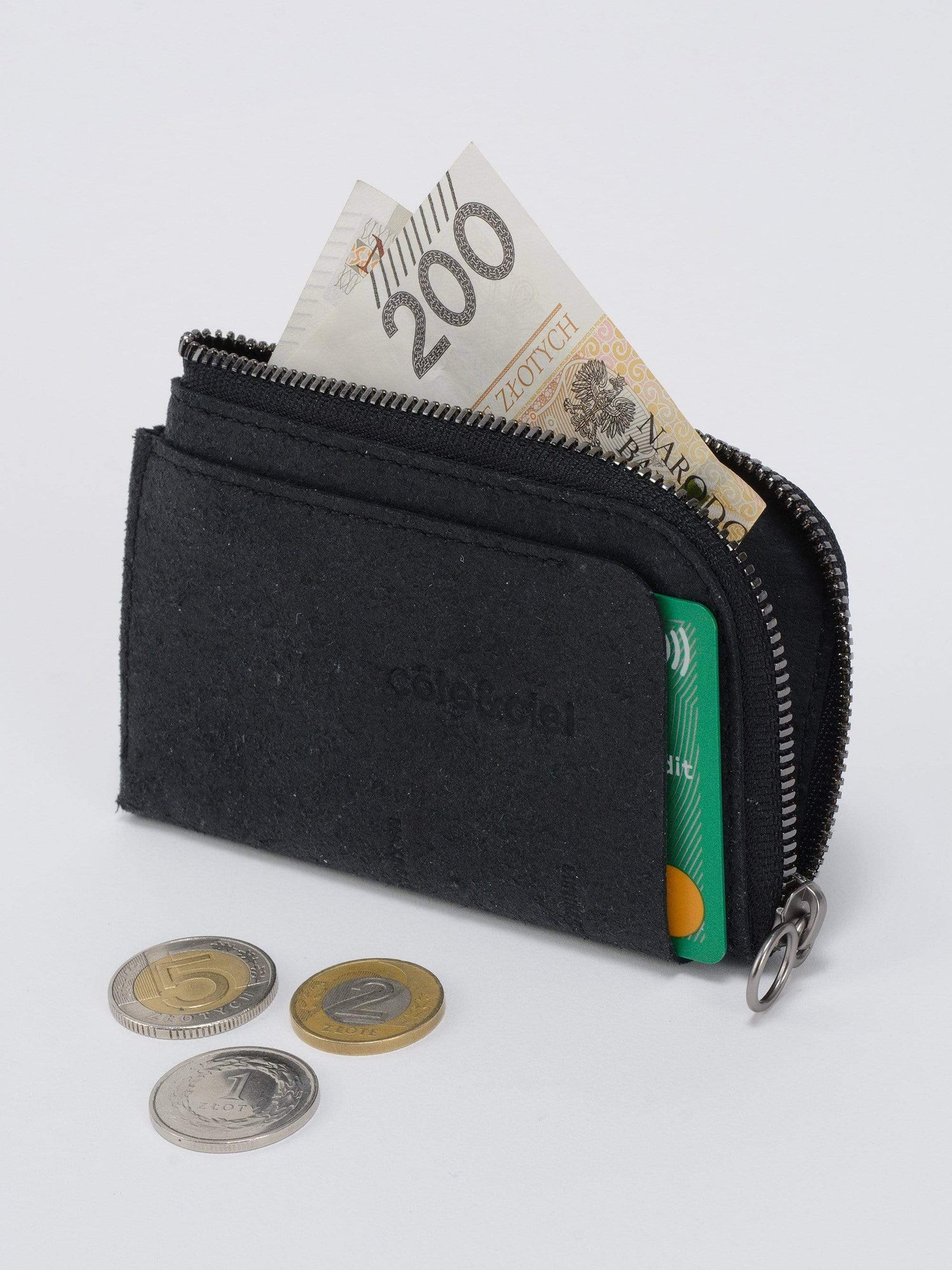 Côte&Ciel Black Zippered Coin Wallet